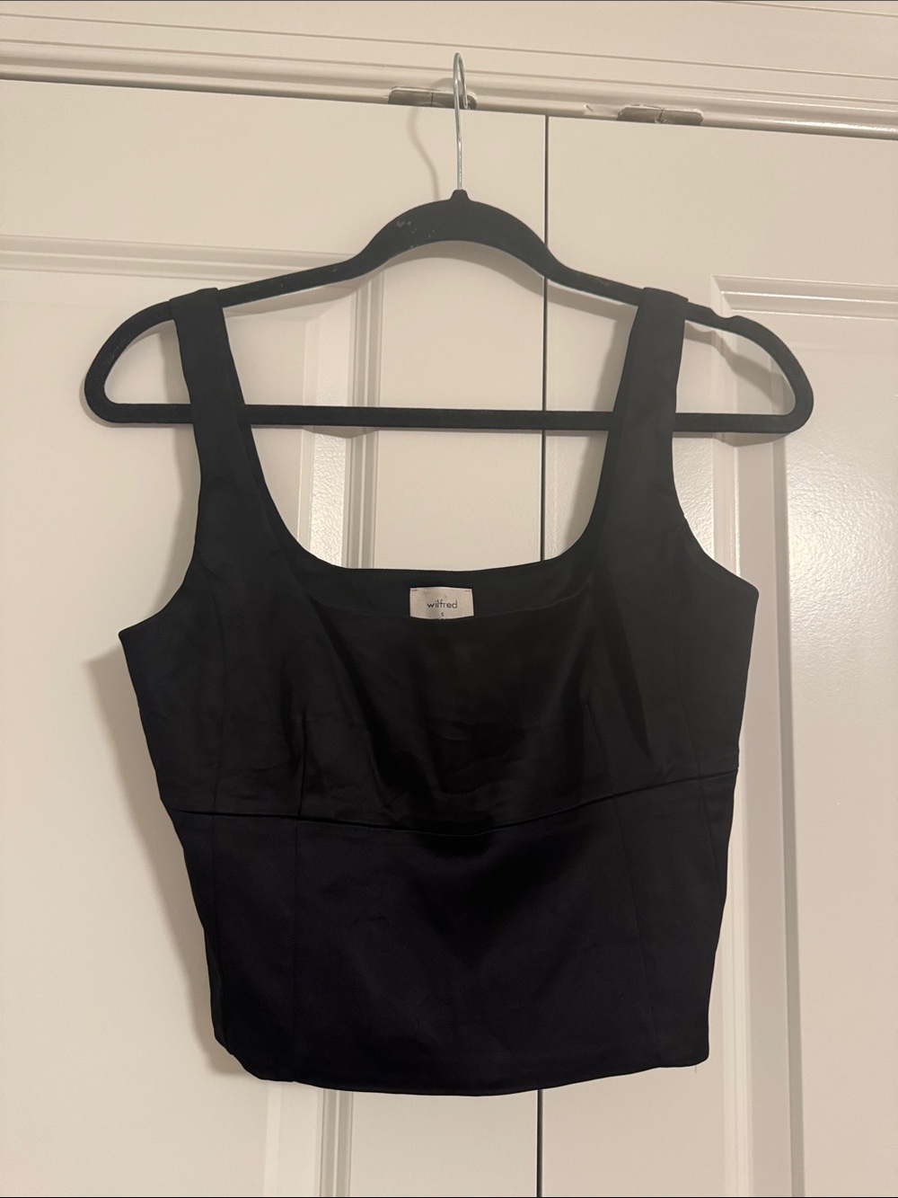 Wilfred Black Square Neck Camisole with Wide Straps